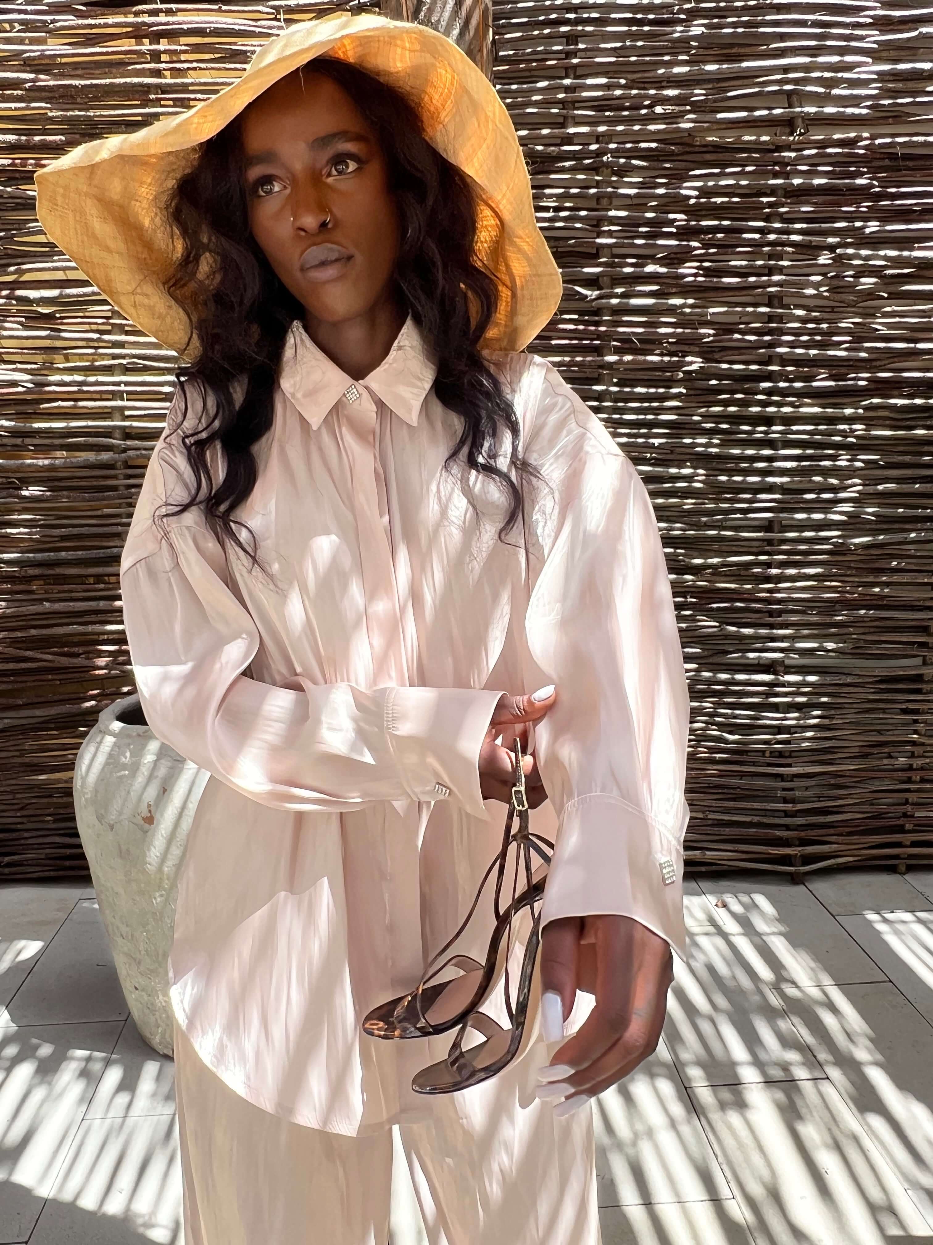 Compleu Elegant din Organza, Sampanie/Bej, Vanilla Mimosa