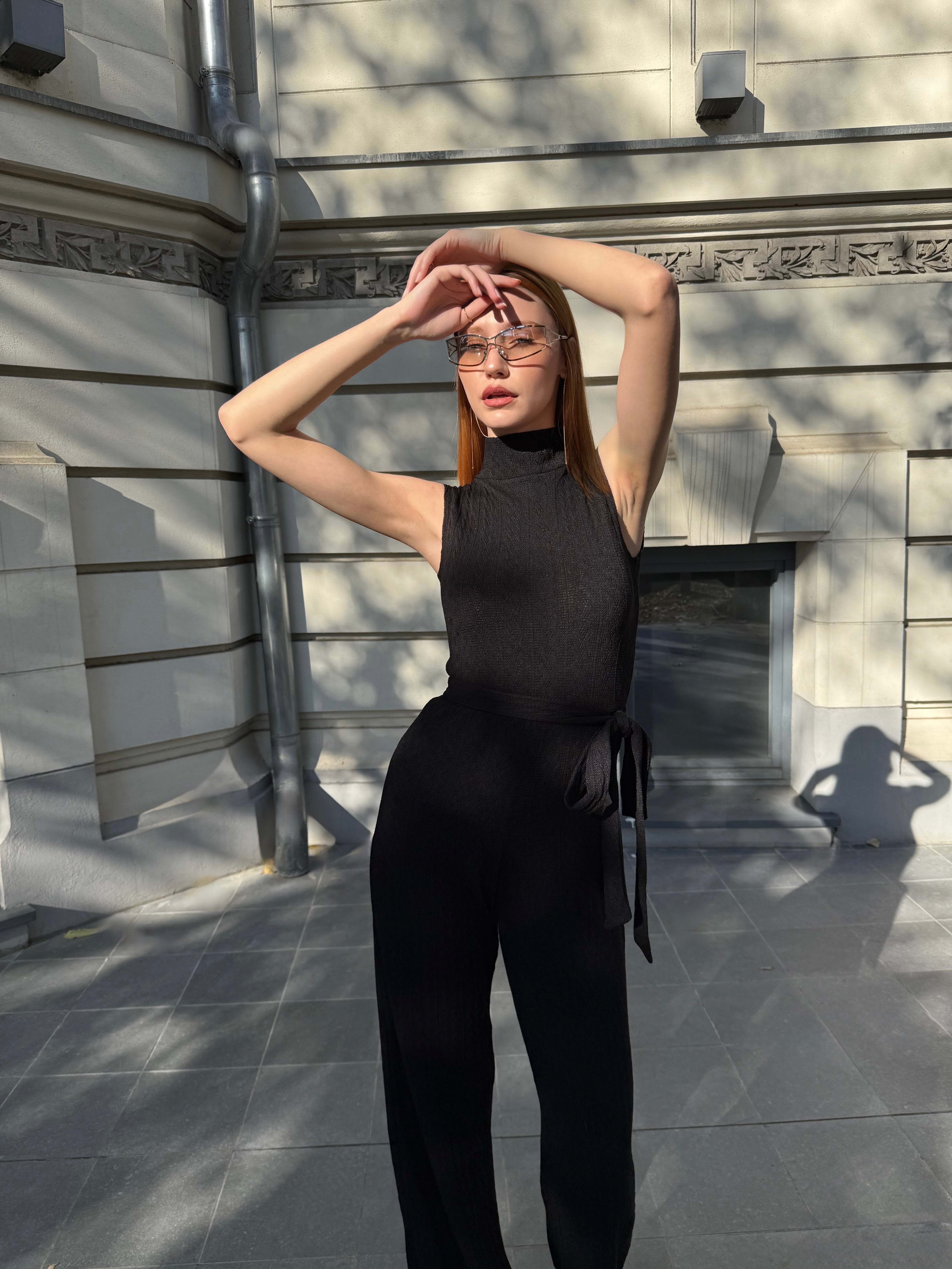 Knitted Jumpsuit, Kirsi, Black