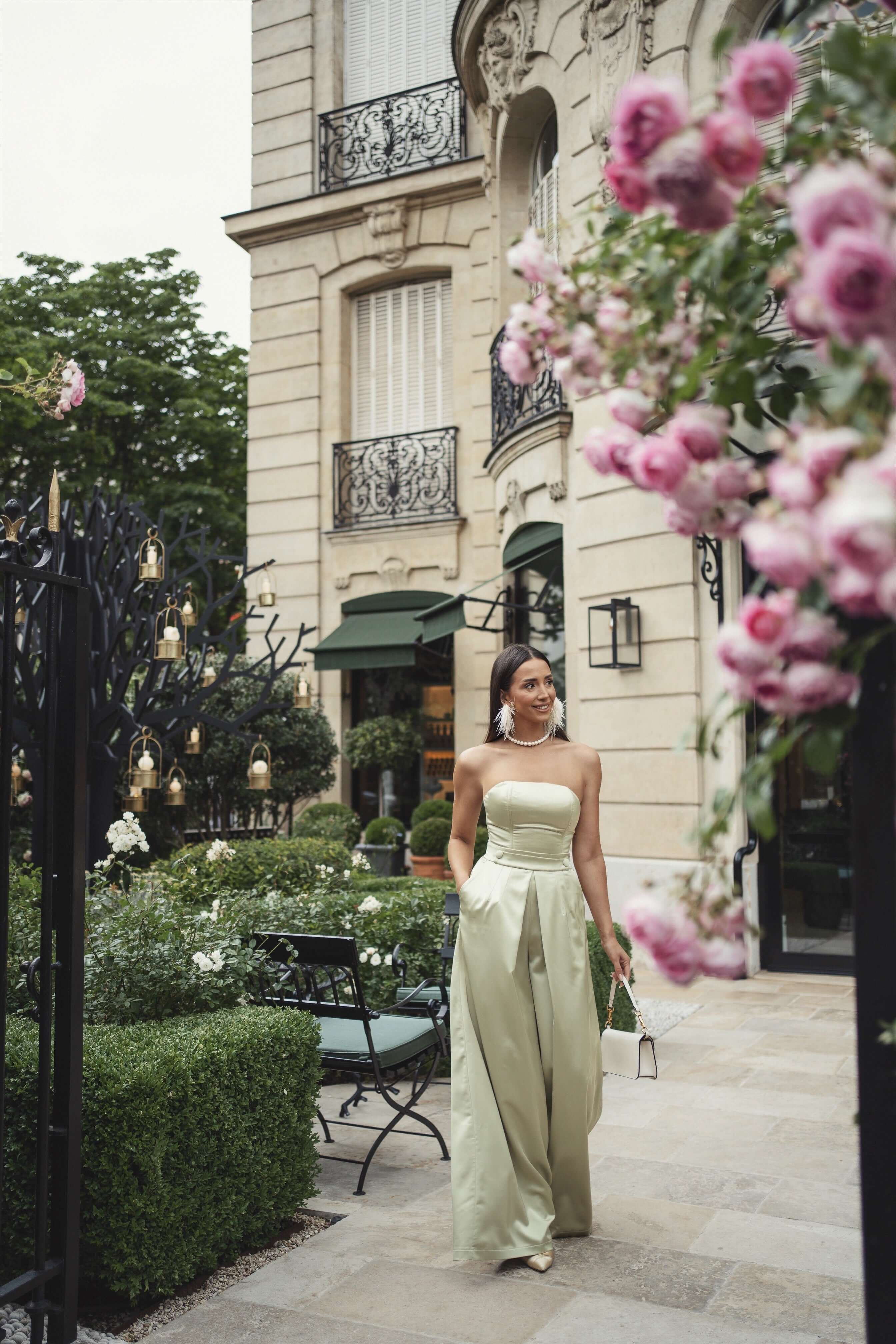 Pantaloni Satinati Verde Aloe, Paloma