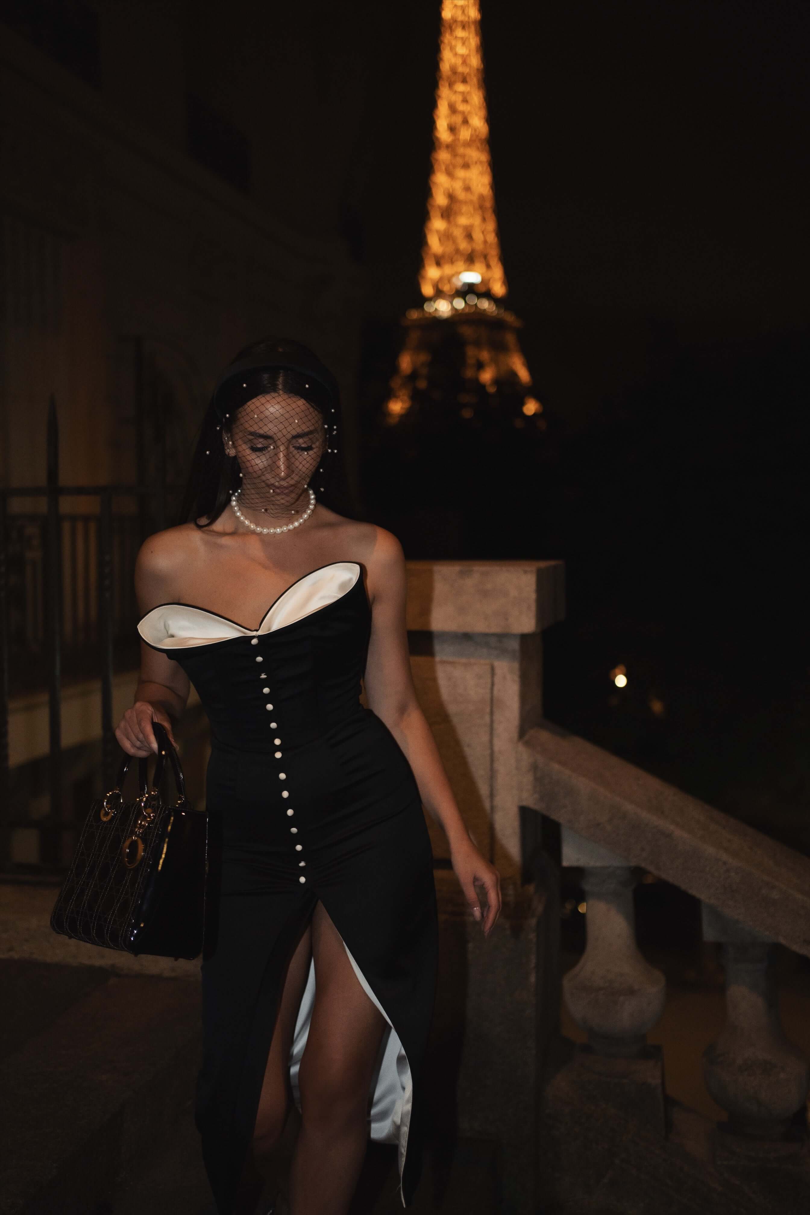 Rochie Midi Satinata Neagra, Velma