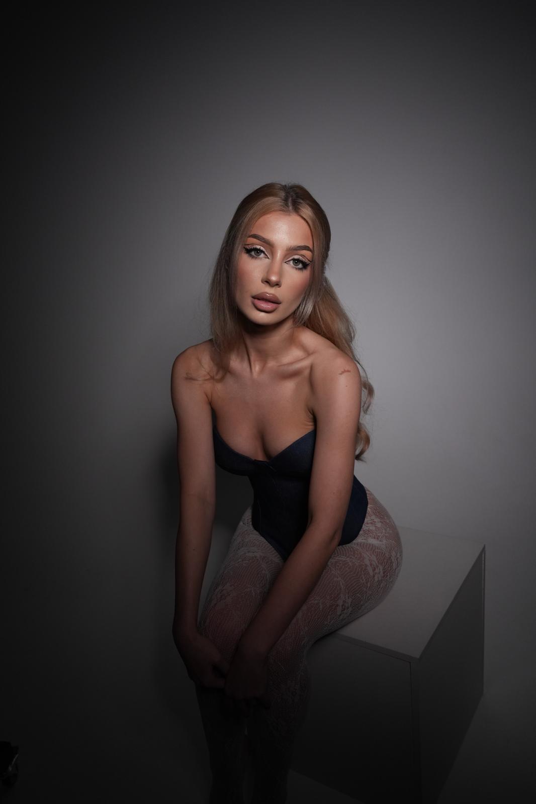 Corset cupe, denim Blue Heart