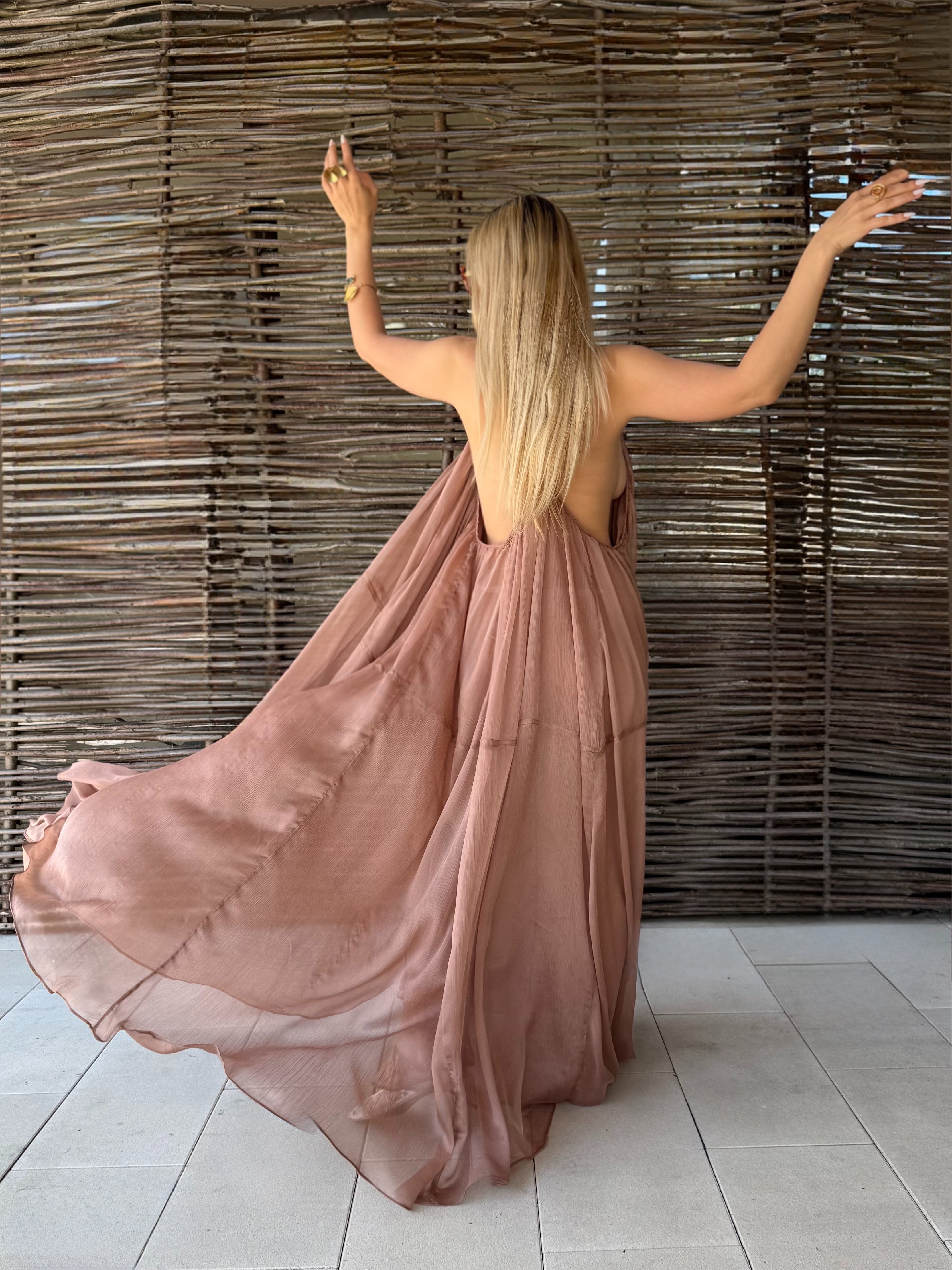 Rochie Maxi, Vaporoasa , Love Vision Caramel
