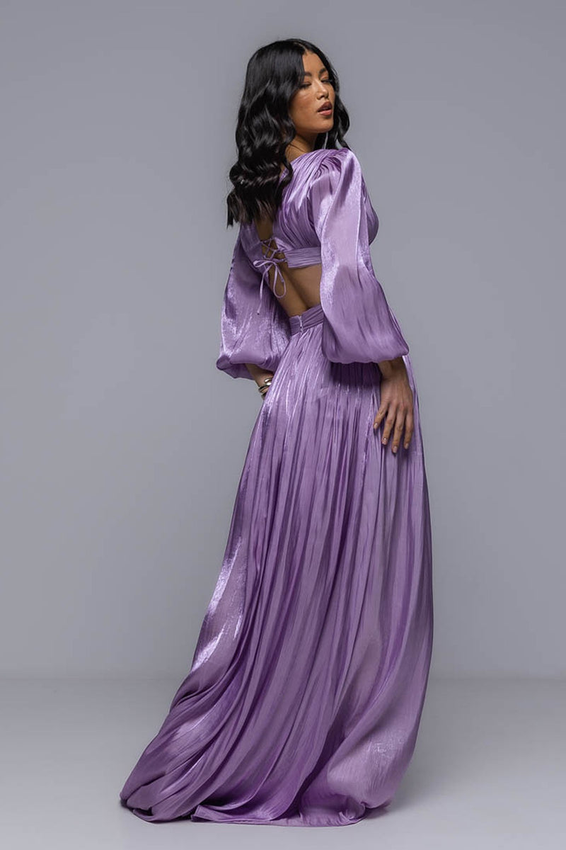 ASMEE knotted maxi dress (in purple)