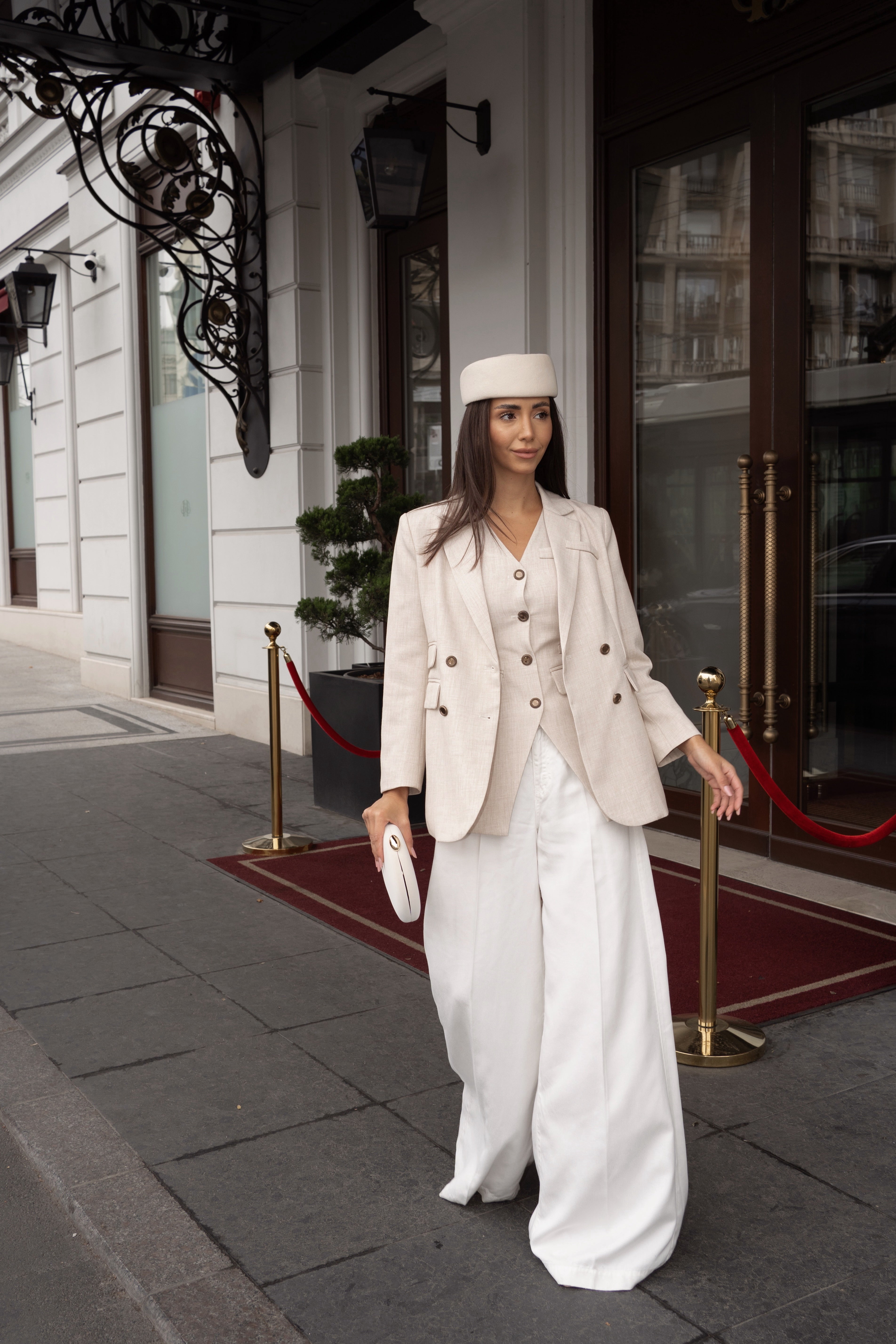 Costum Dama din Trei Piese, Bej, Gemini