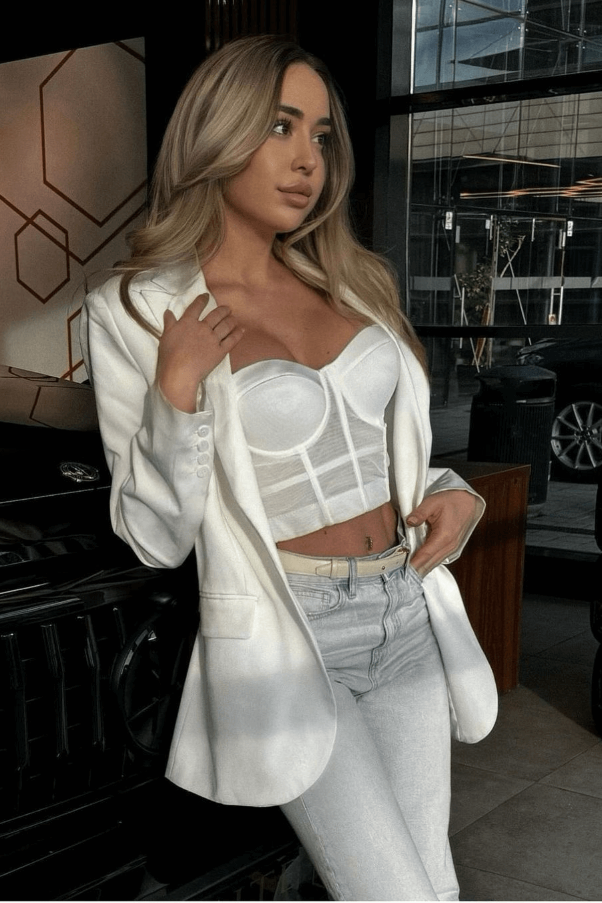 Corset cu Bretele Detasabile, Alb, Cinderella