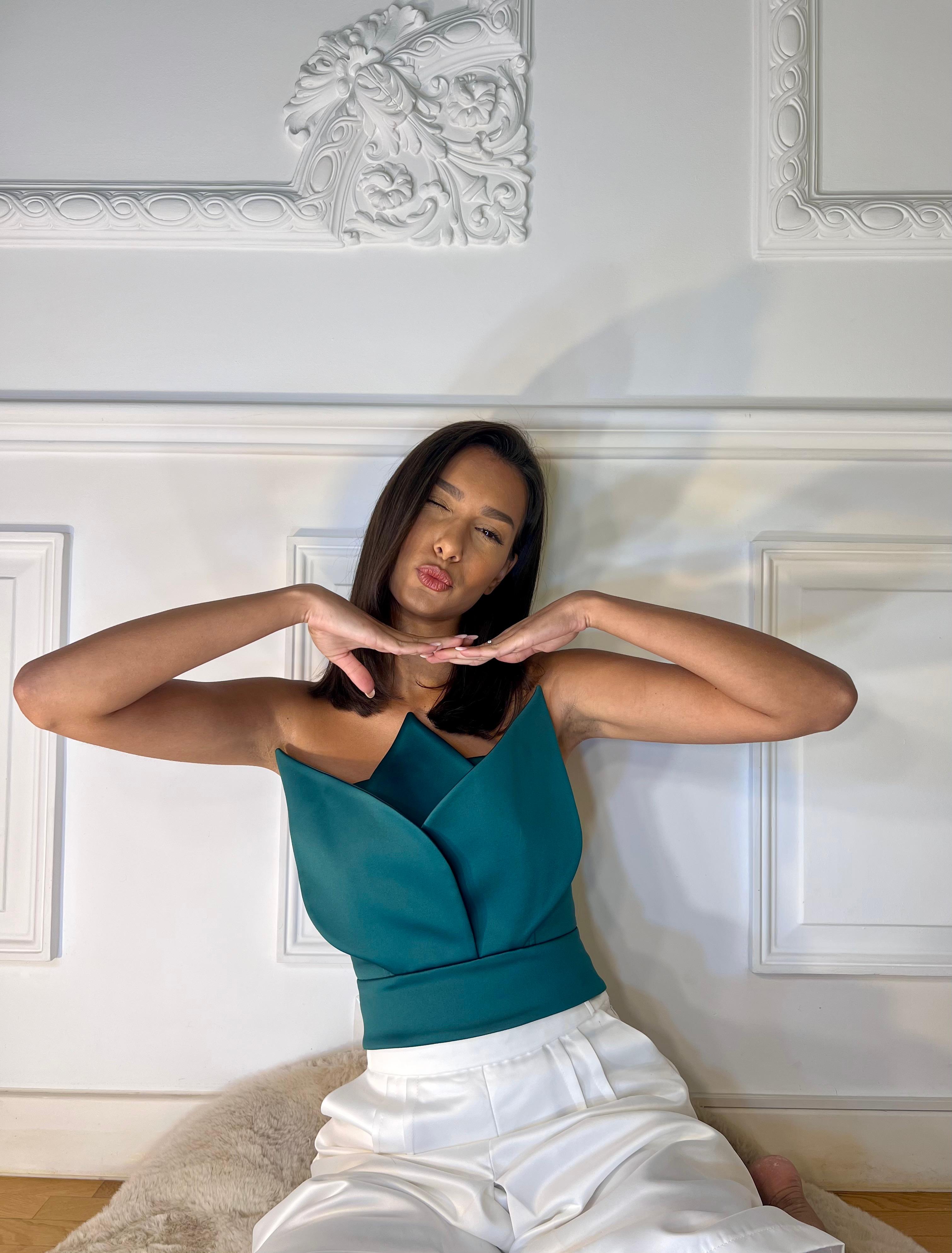 Corset Verde Smarald, Lotus