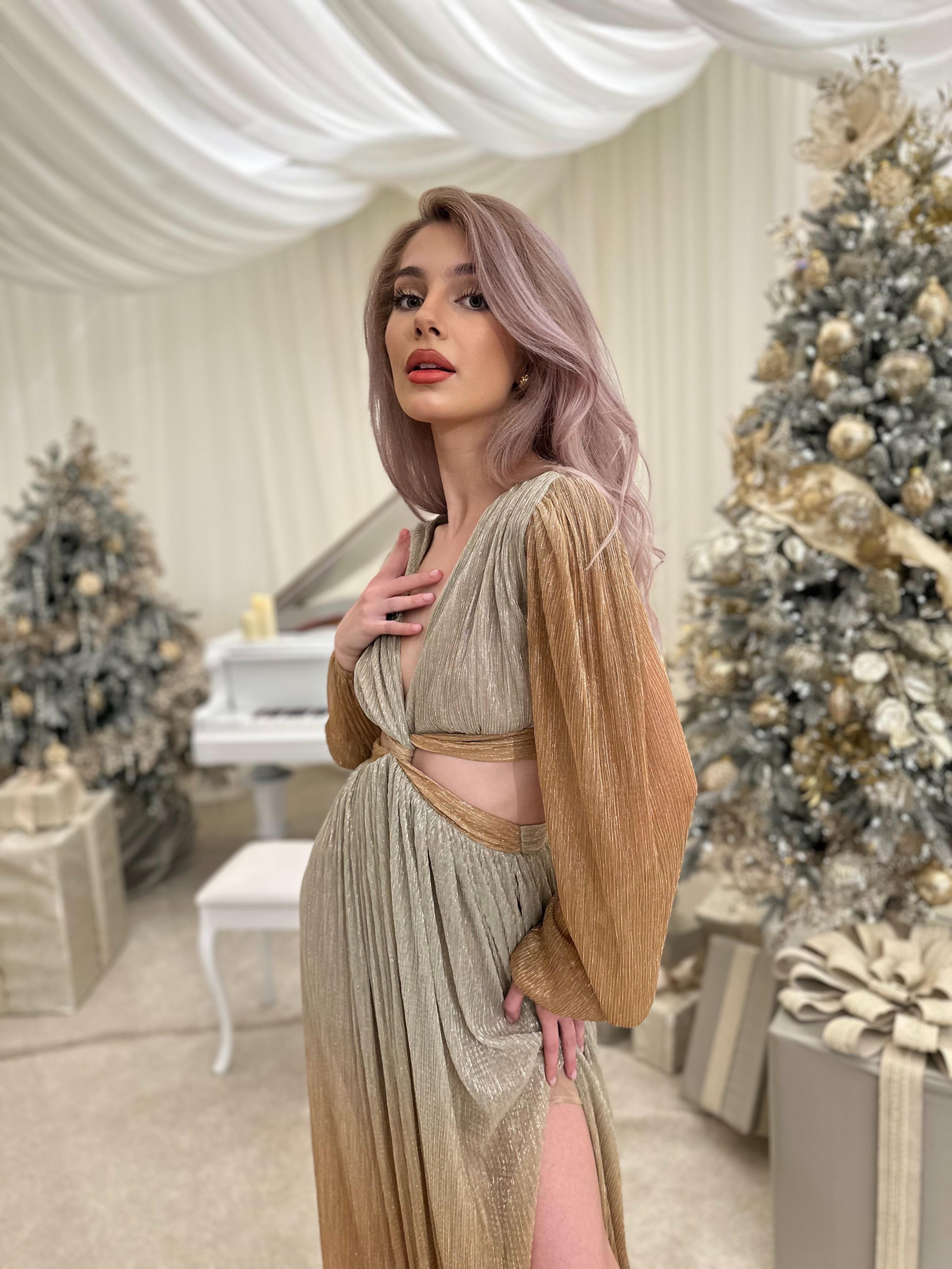 Rochie Maxi Festivă ASMEE Champagne Glow