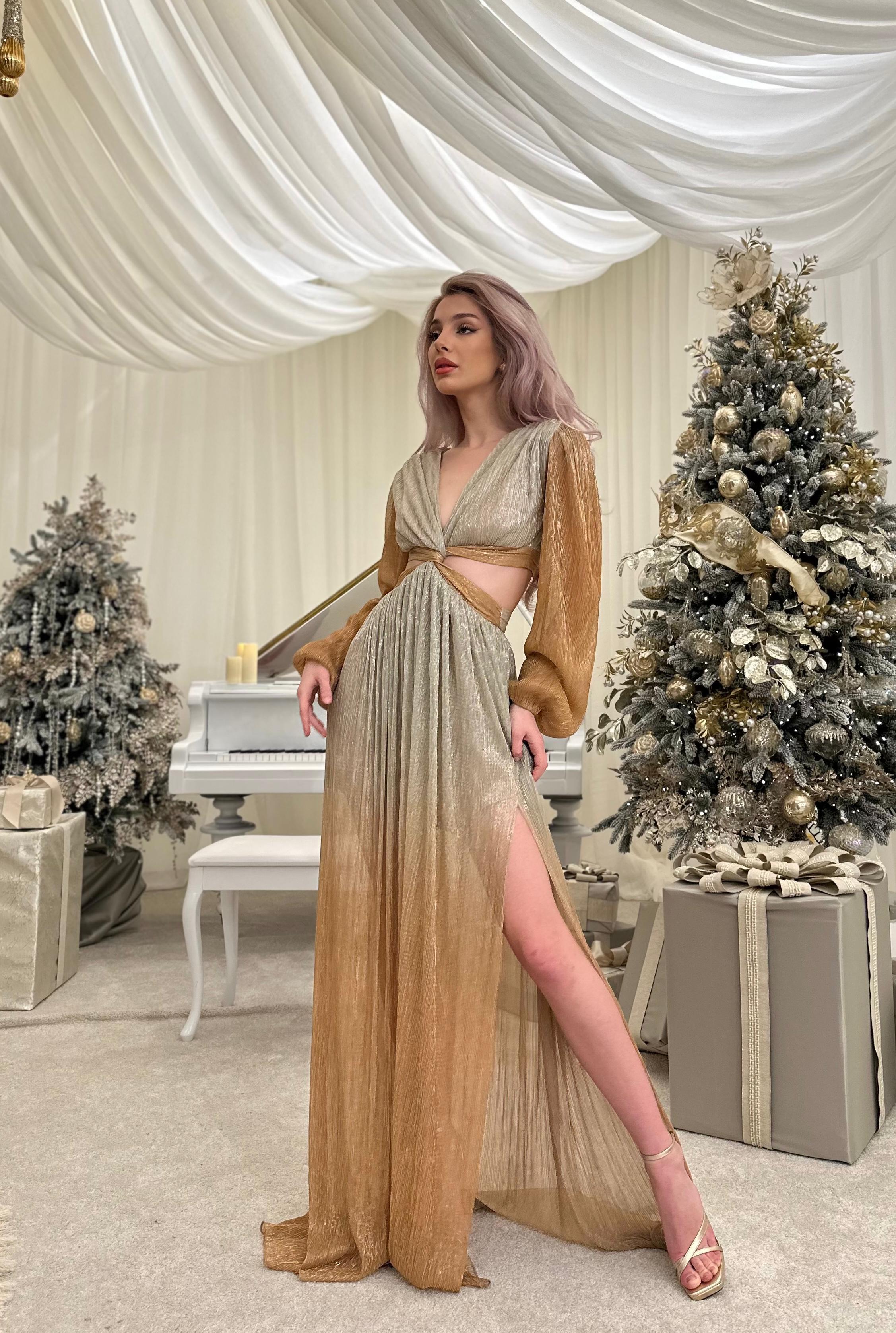 Rochie Maxi Festivă ASMEE Champagne Glow
