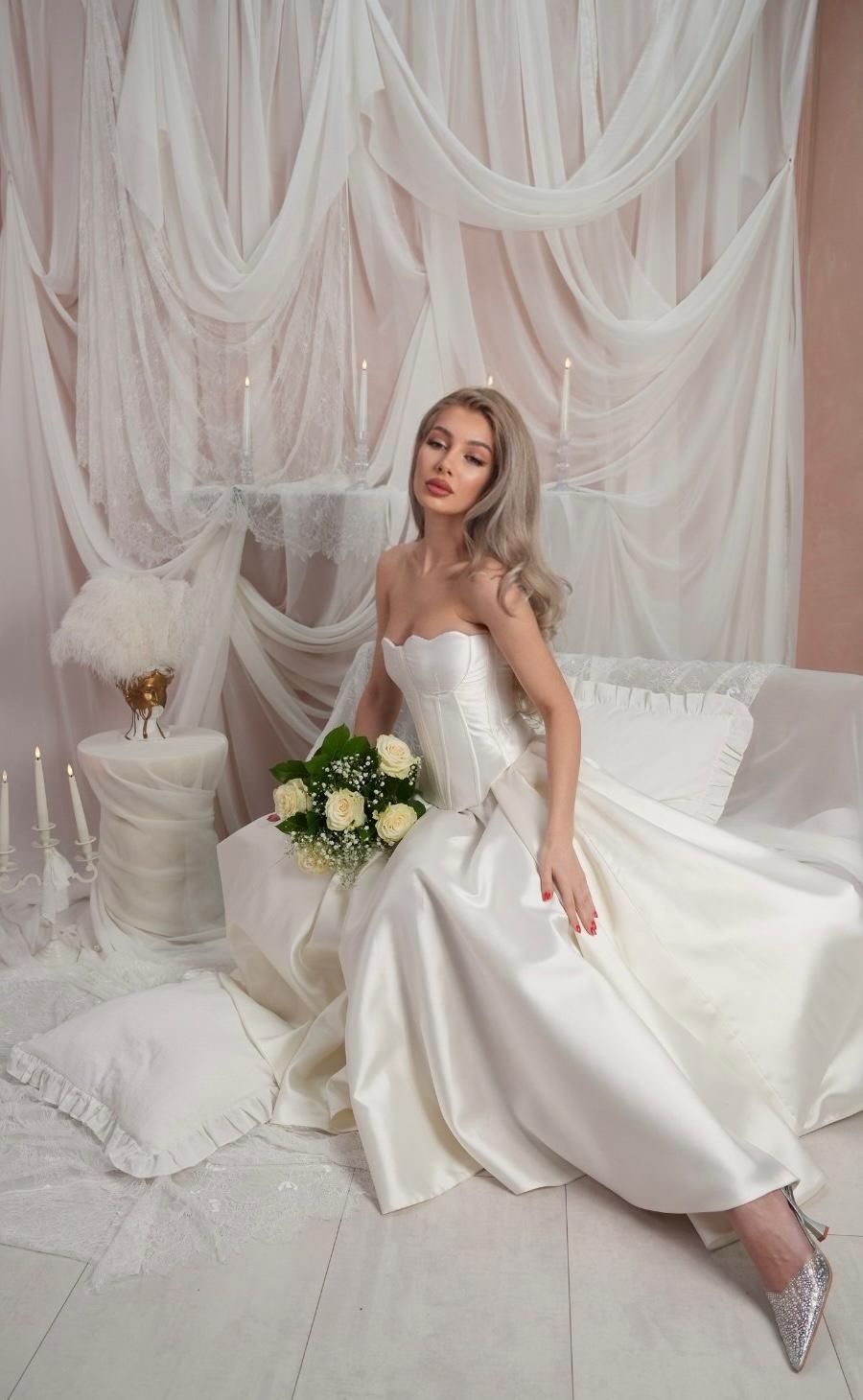 Corset cupe forma de inima, ivoire, Pure Heart