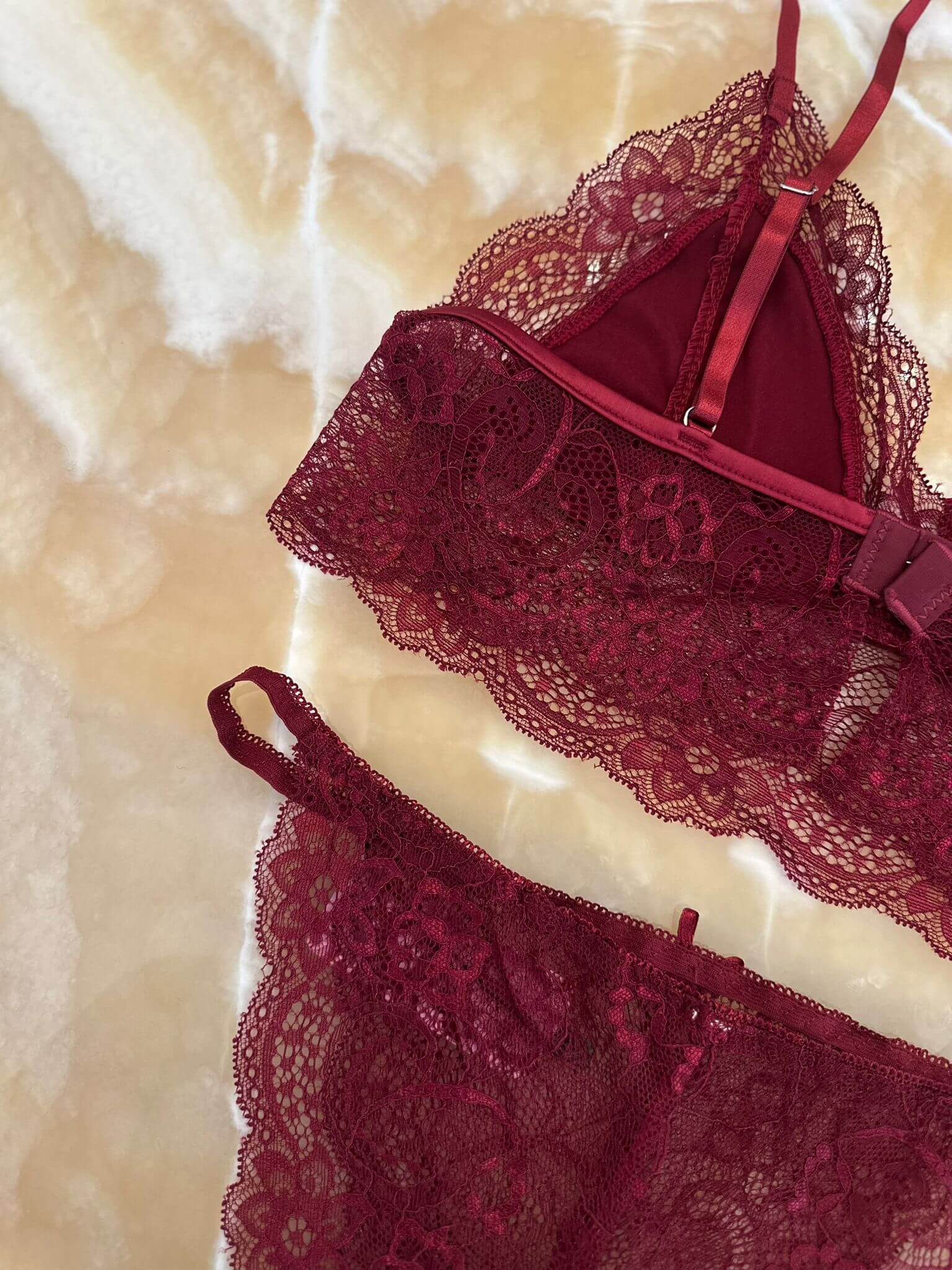 Lace Lingerie Set, Scarlet Desire, Red