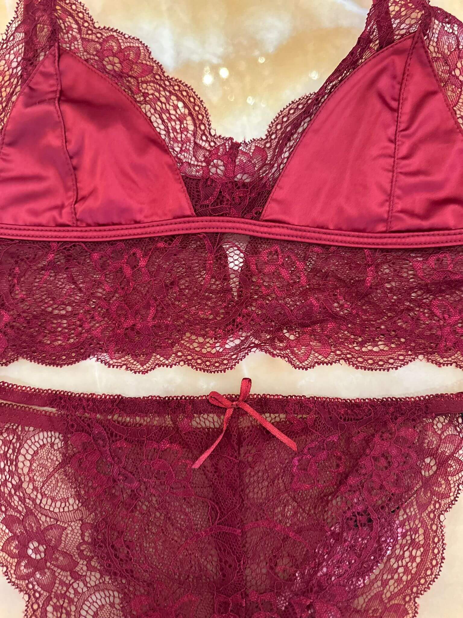 Lace Lingerie Set, Scarlet Desire, Red
