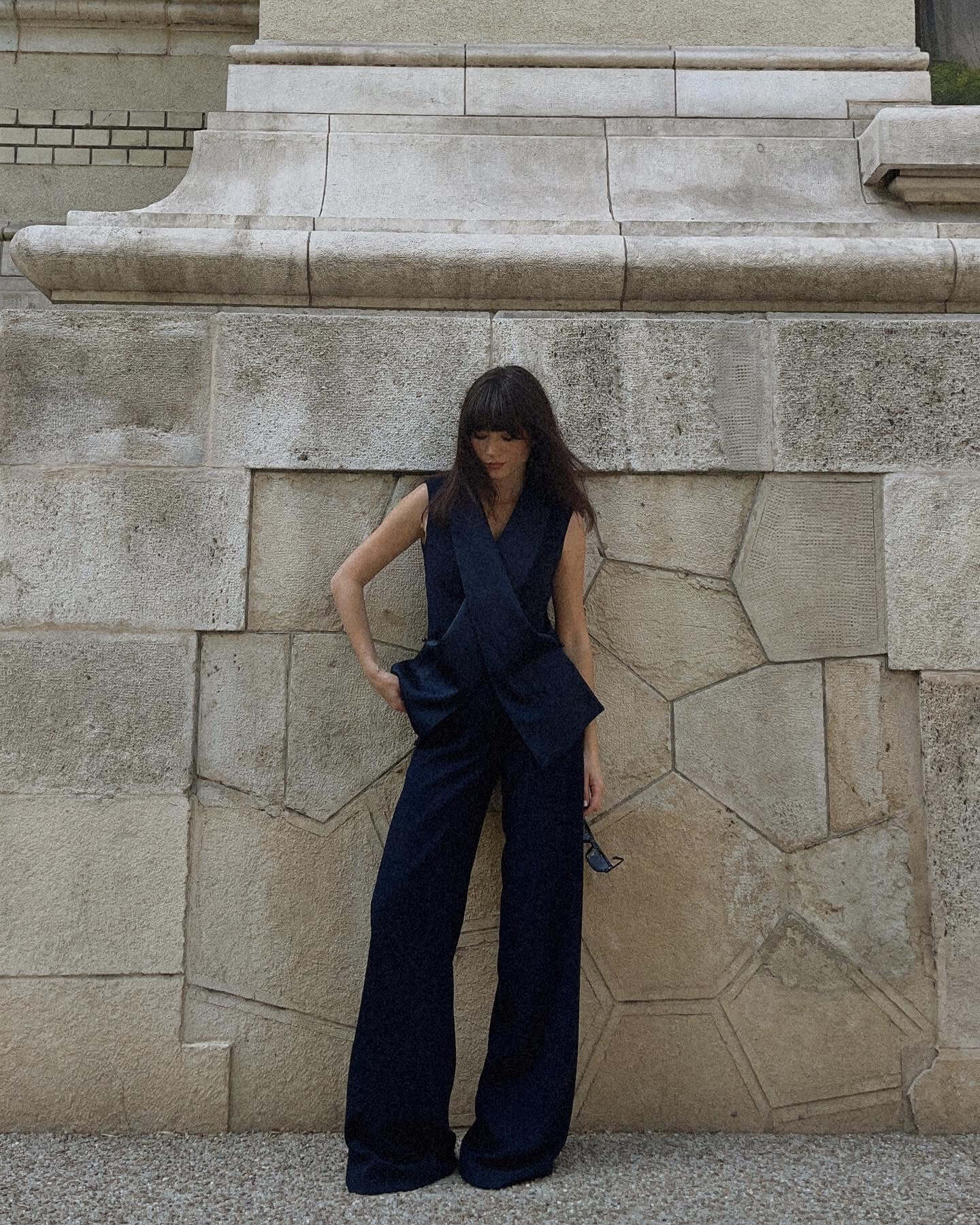 Set cu Top si Pantaloni, Bleumarin, Aries