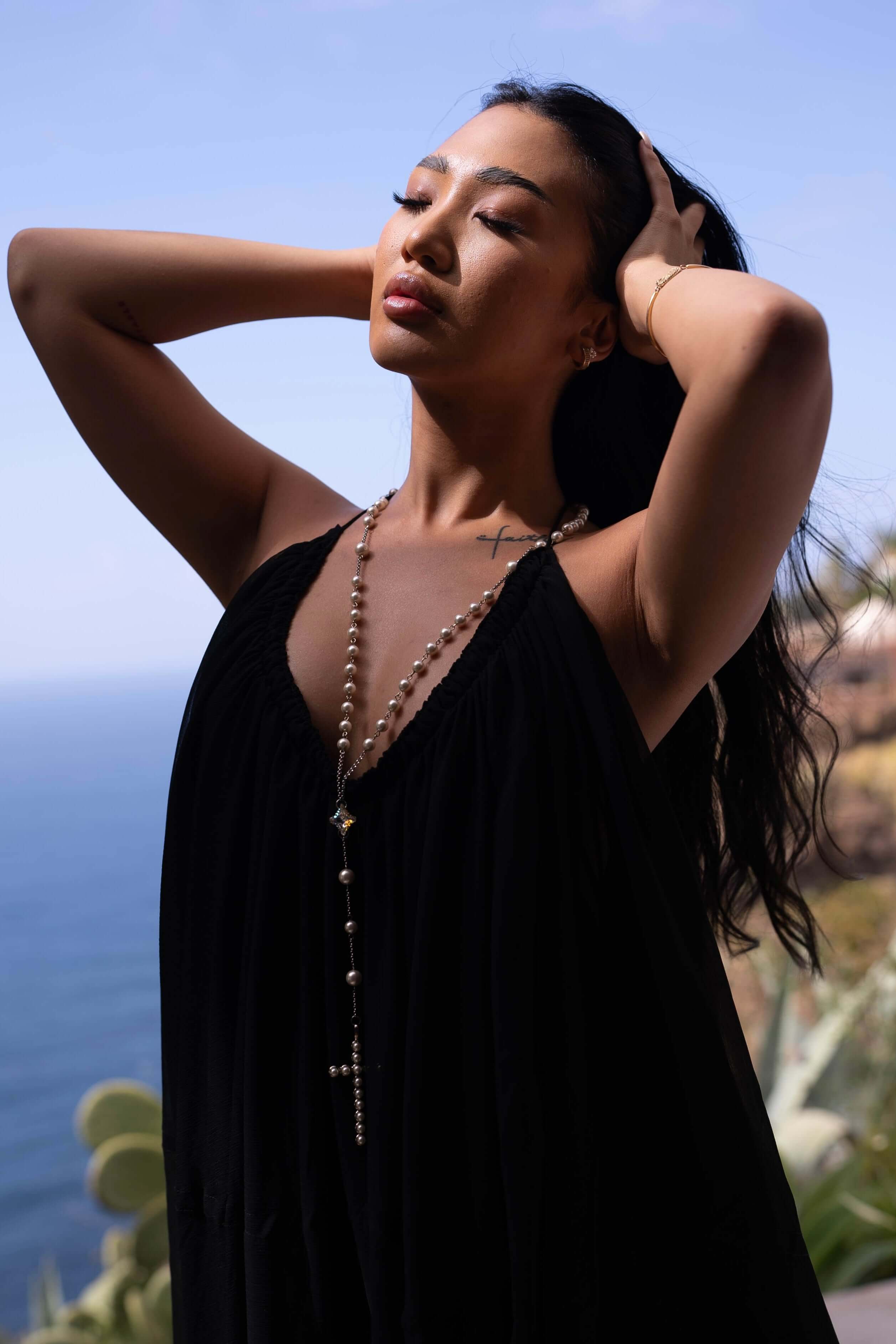 rochie lunga vaporoasa neagra