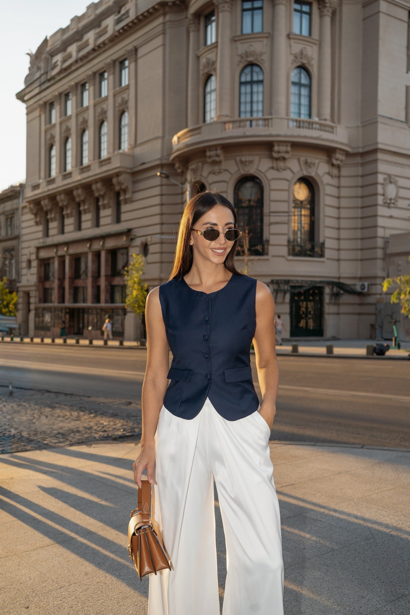 Wide-Leg Elegant Pants, Kai, White