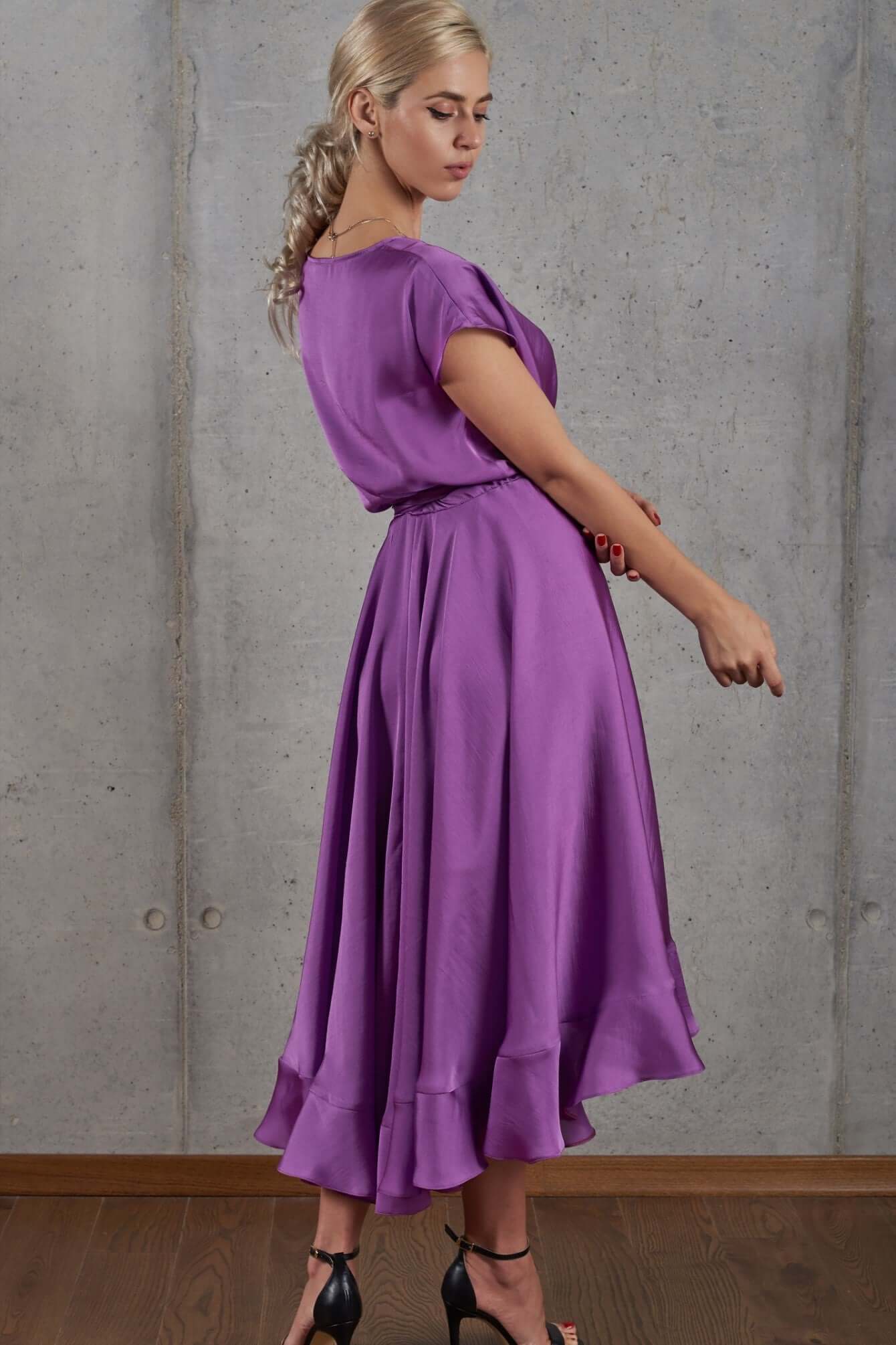 rochie mov vaporoasa petrecuta