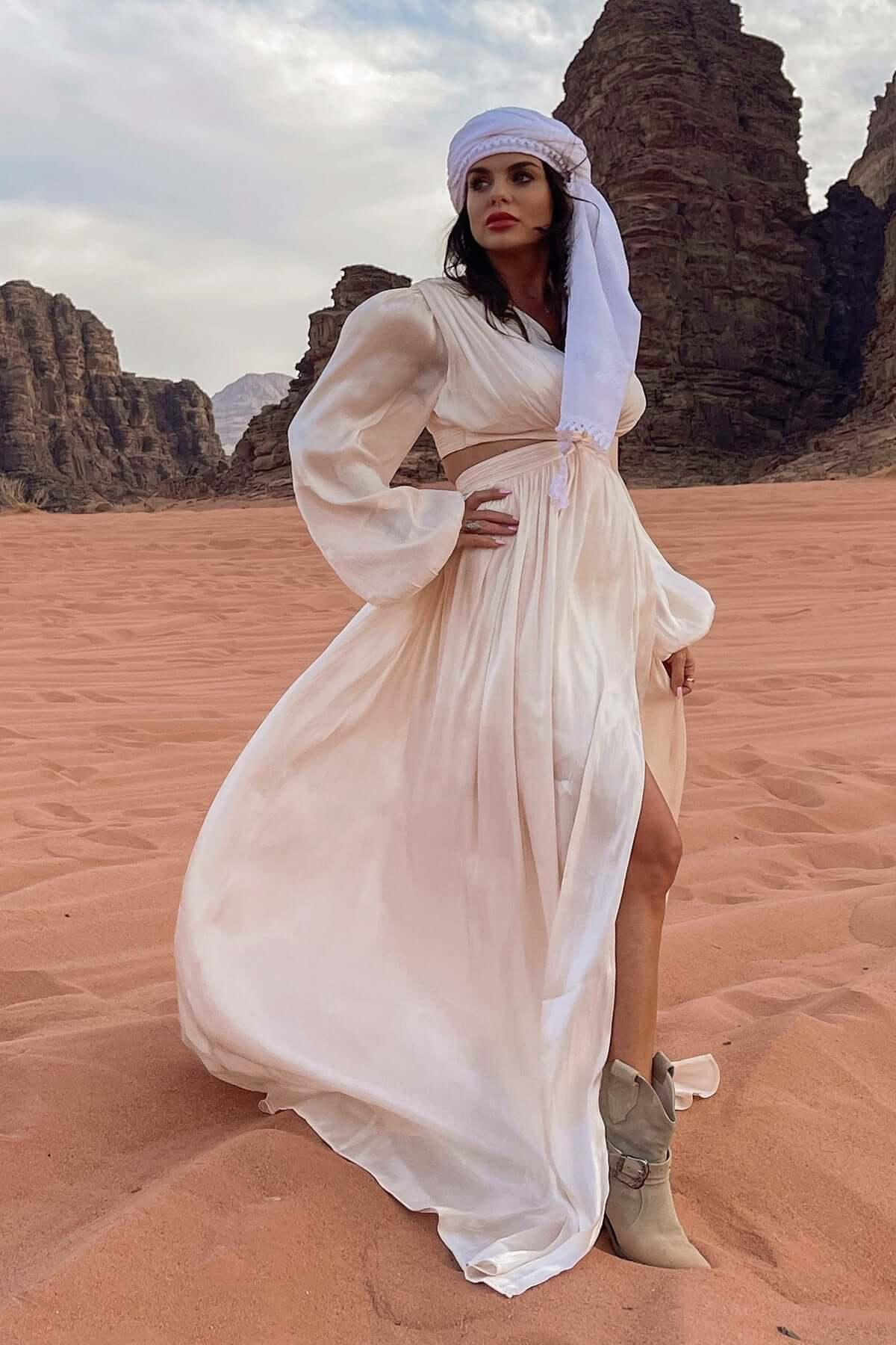 rochie alba ivory lunga