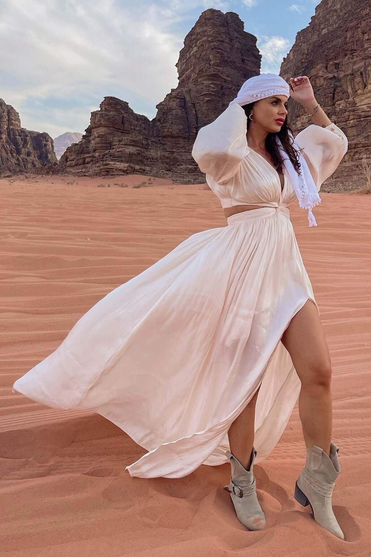 rochie alba ivory lunga