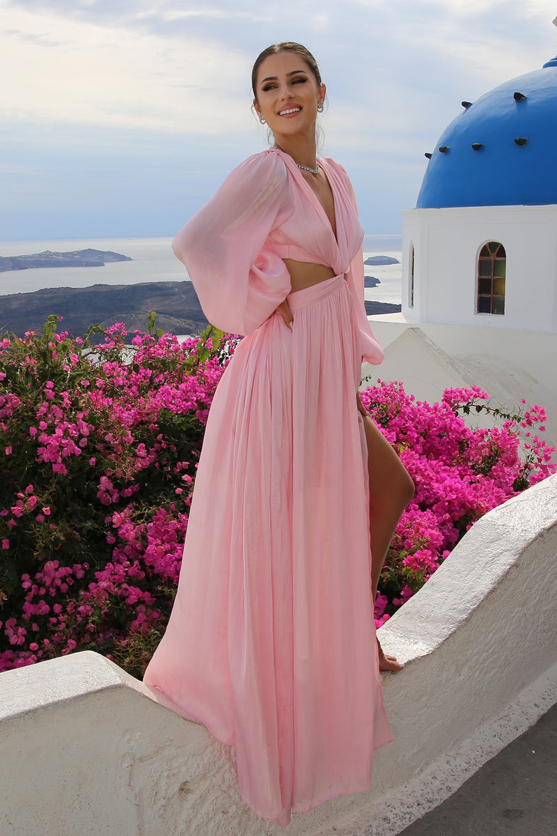 ASMEE knotted maxi dress (in pink)